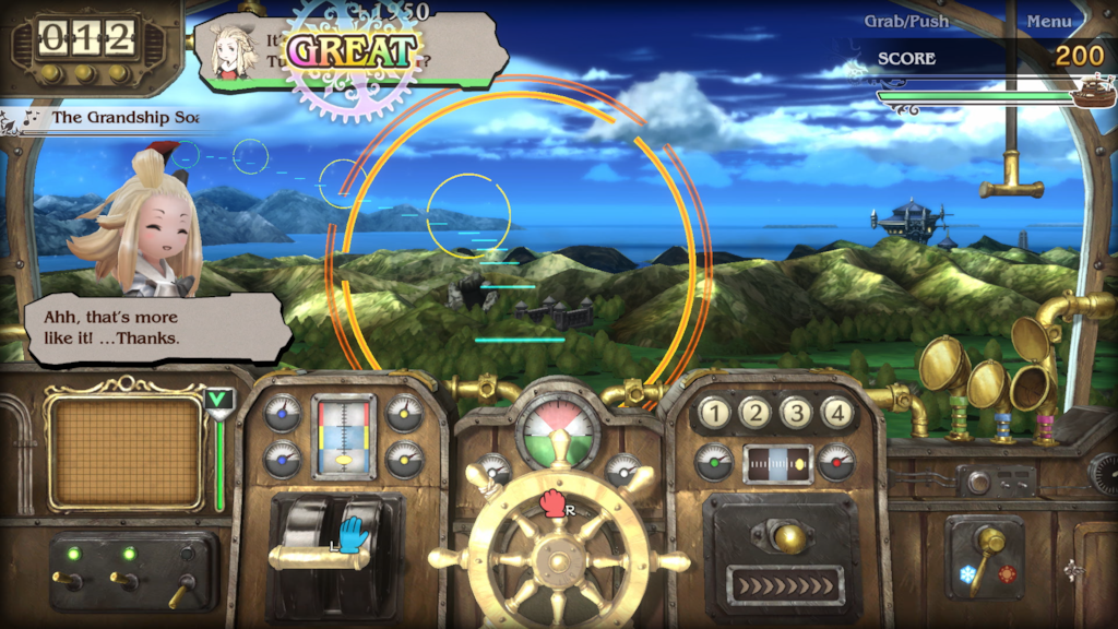 يتم عرض السفينة من قمرة القيادة الخاصة بها بشكل افتراضي بشجاعة: Flying Fairy HD Remaster Minigame.