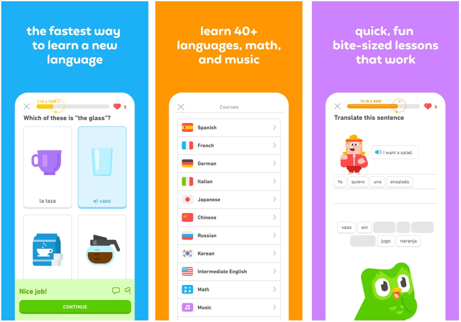 تطبيق Duolingo.