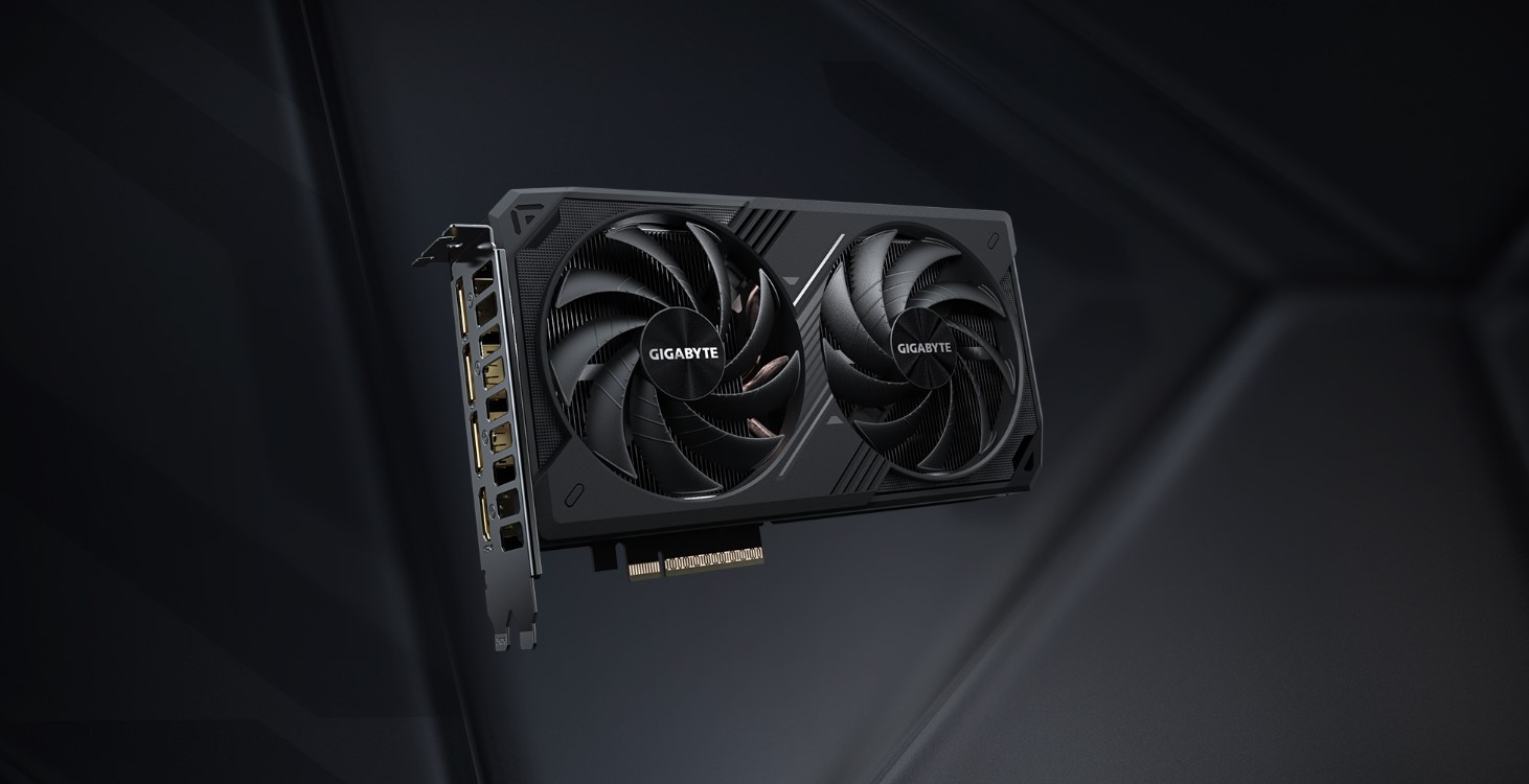 بطاقة الرسومات Gigabyte RTX 5060 TI Windforce باللون الأسود