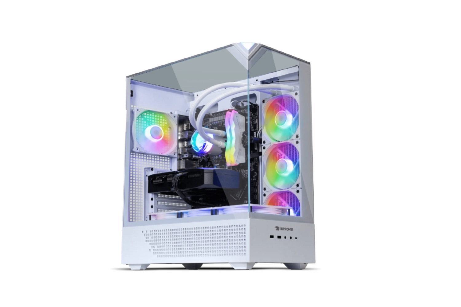 Ibuypower Rdy Element 9 R02 Gaming PC على خلفية بيضاء.