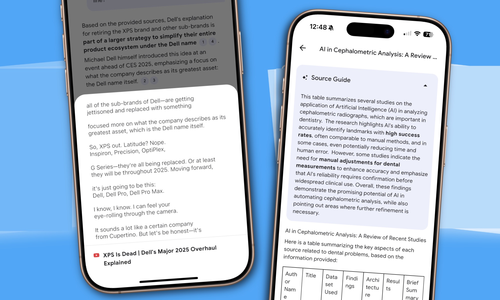 عرض الموارد في تطبيق NotebookLM على iPhone 16 Pro.