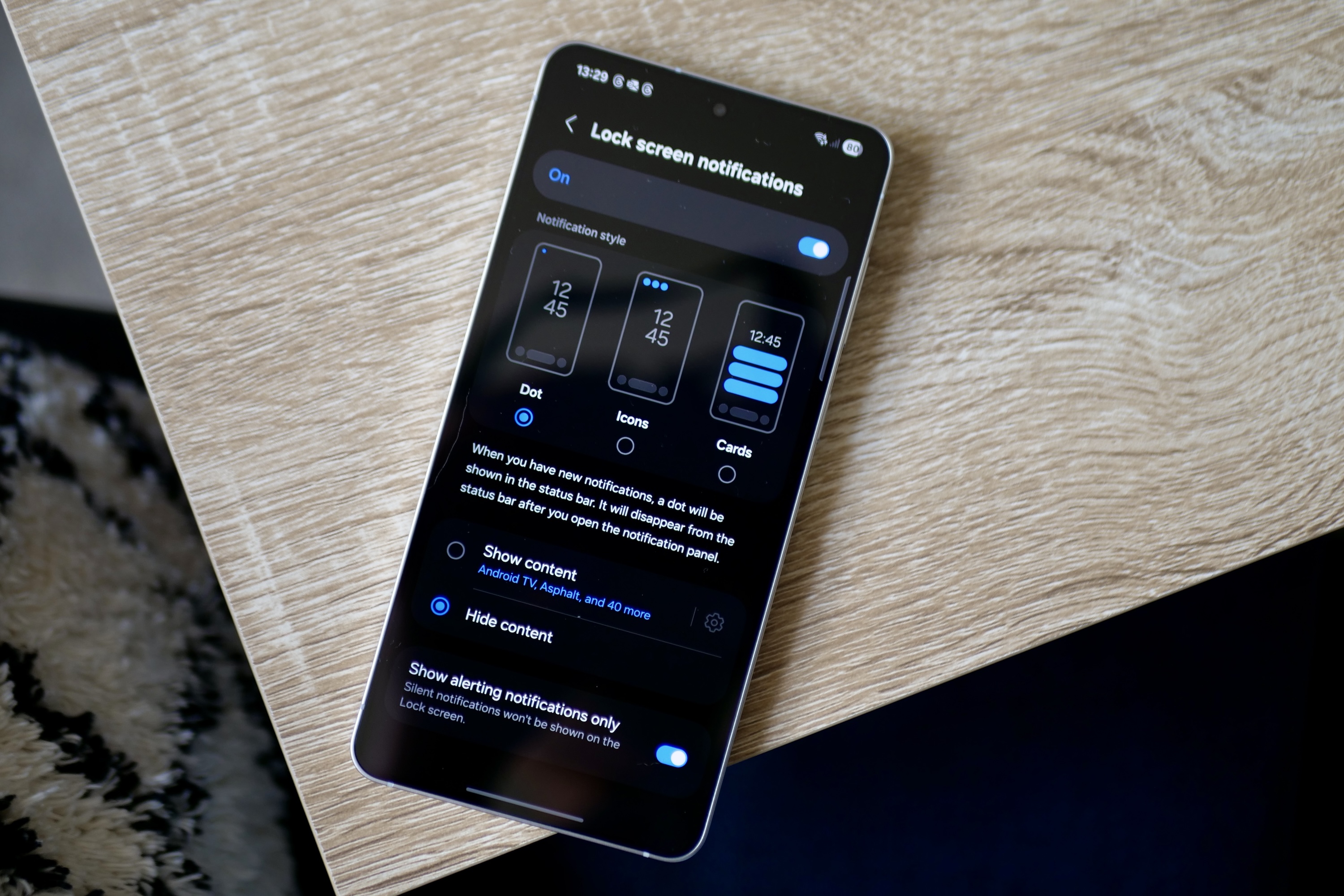خيارات الإخطار في Samsung One UI 7.