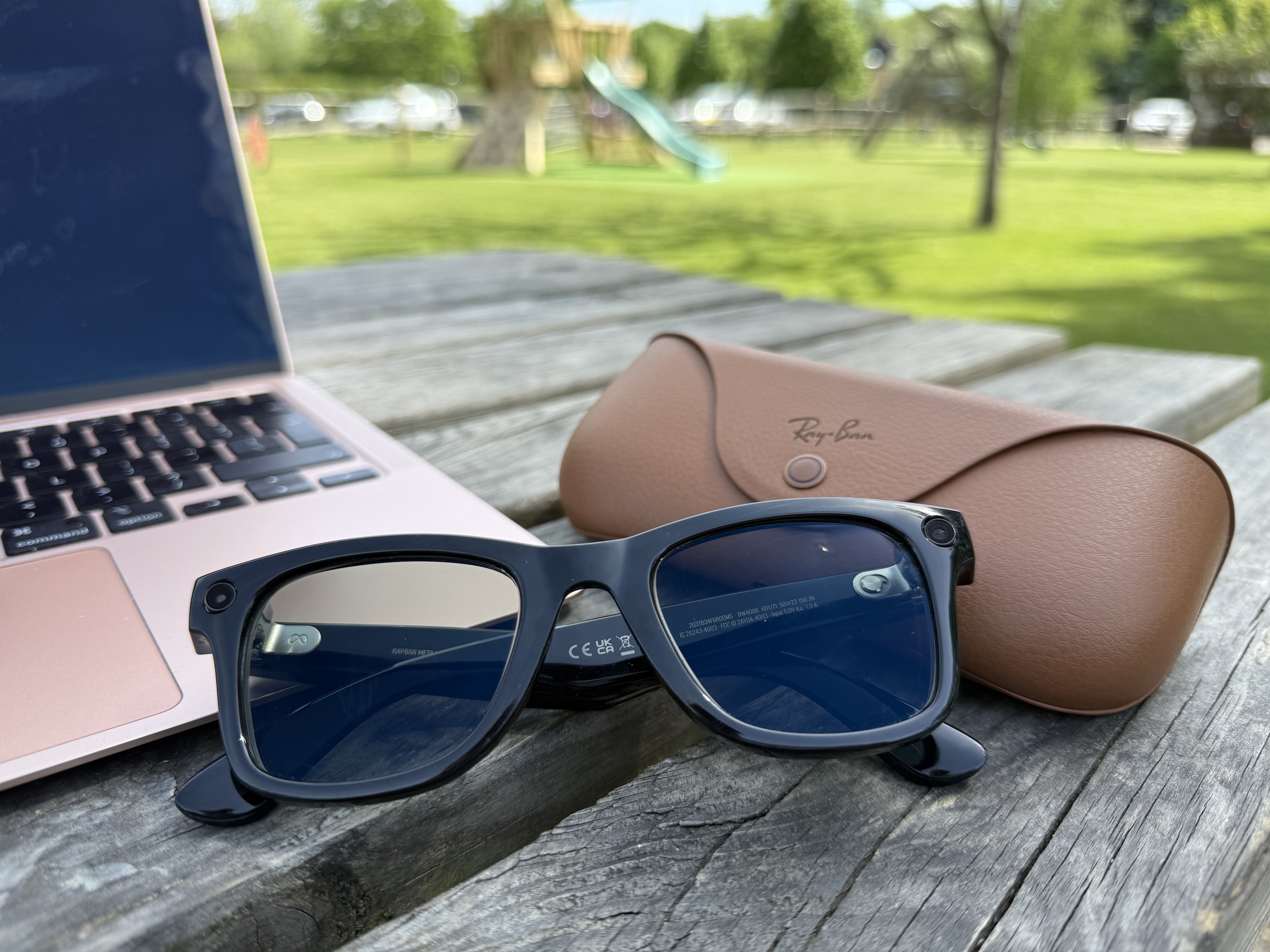 نظارات Ray-Ban Meta SmartGlasses والحالة.