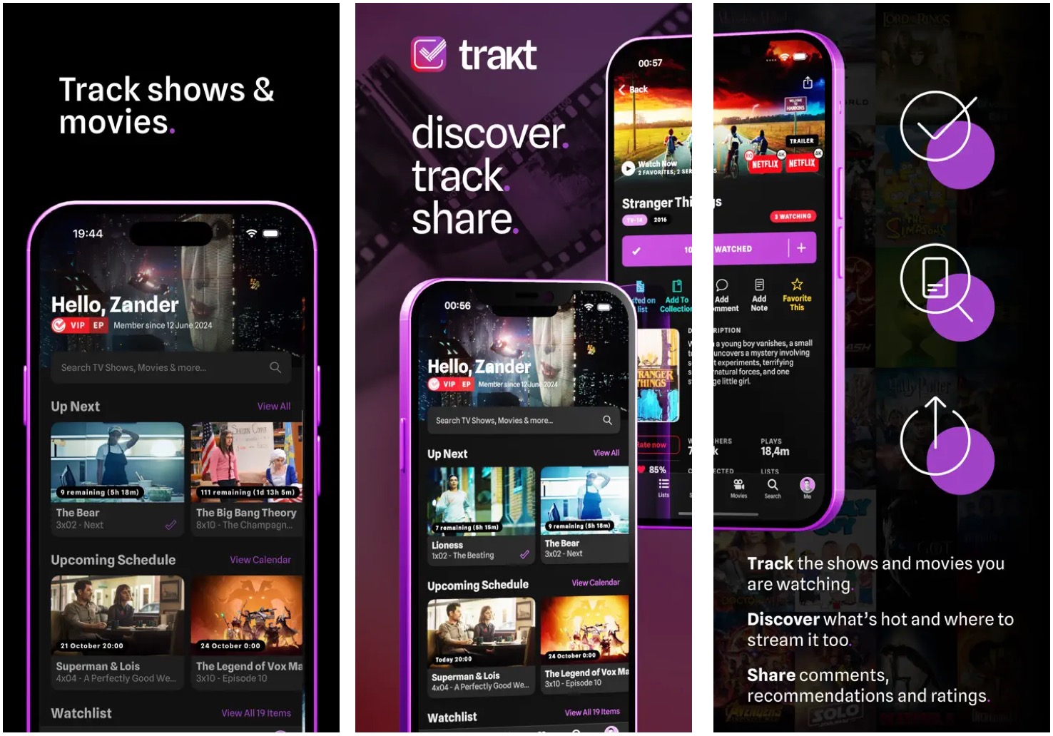 تطبيق TRAKT.