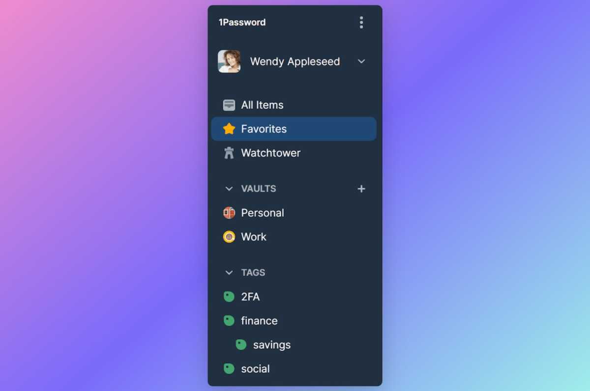 العلامات في 1Password