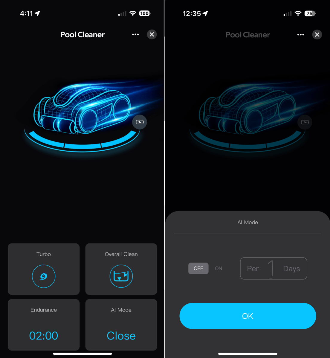 Igarden Robotic Pool Cleaner App لقطات شاشة