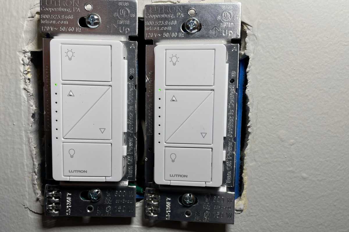 تم تثبيت Dimmers Lutron Caseta
