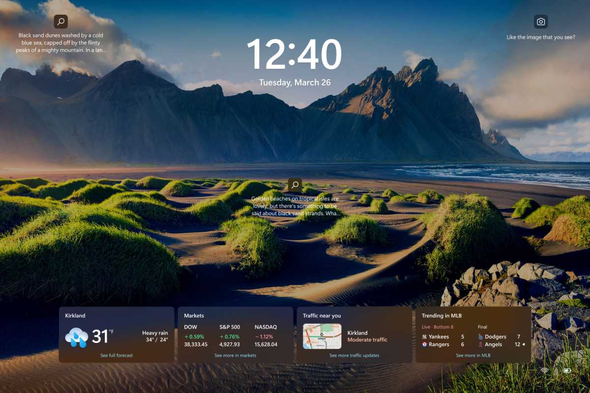 Windows 11 Weather & More Lockscreen أداة