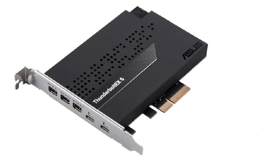 Bei Desktop-PCS Lässt Sich TB 5 und damit Auch USB 4 V2 لكل pcie-erweiterungskarte eventuell nachrüsten. Bei Diesem Asus-Modell Bekommen Sie Zu den Beiden Typ-C-Buchsen So Auch Mini-DP-2.1-Anchlüsse.