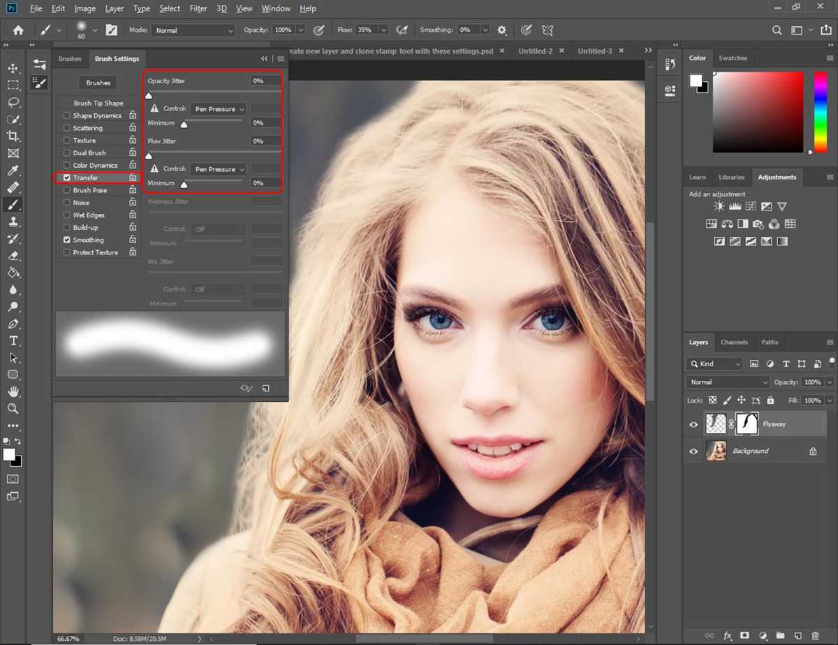 كيفية إزالة شعر Flyaway في Photoshop - الخطوة 5