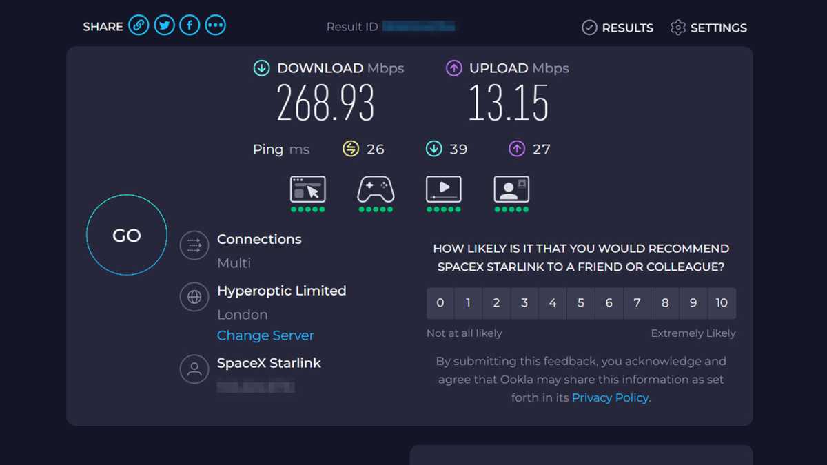 تنزيل اختبار سرعة الإنترنت Starlink