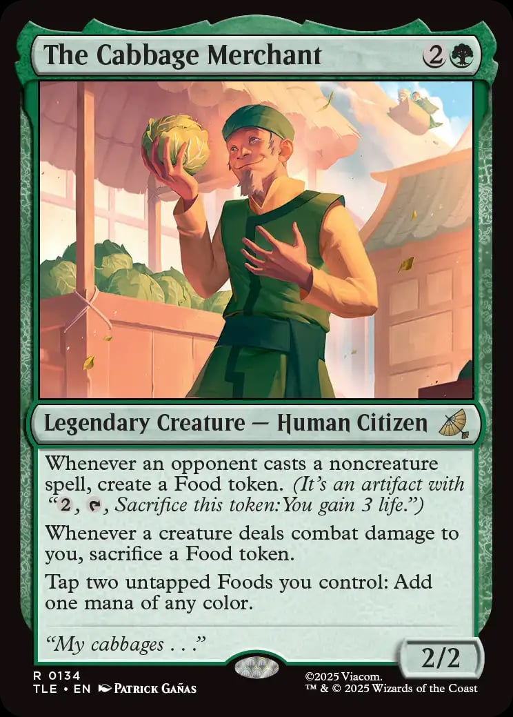 Magic the Gathering Avatar the Airbender the Cabbage Merchant