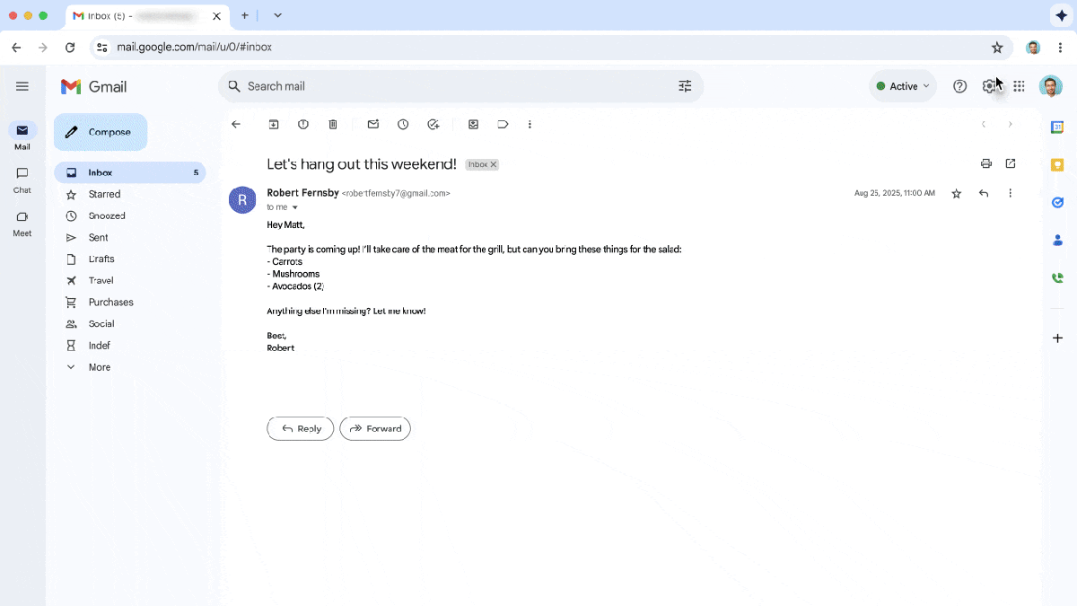 Google Gemini في تصفح Agentic Chrome