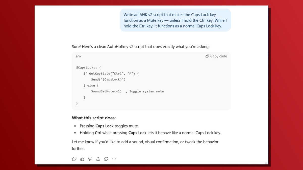 يقوم ChatGPT بإنشاء برنامج نصي AI AutoHotkey