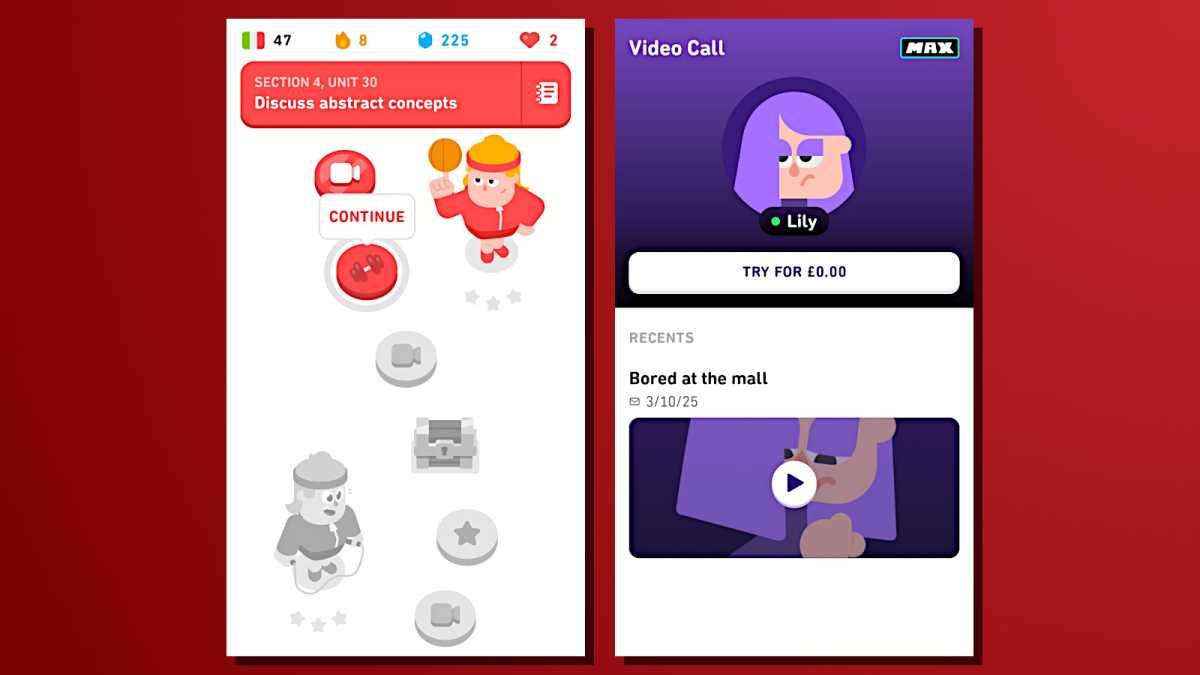 لقطات شاشة Duolingo التعلم والميزات