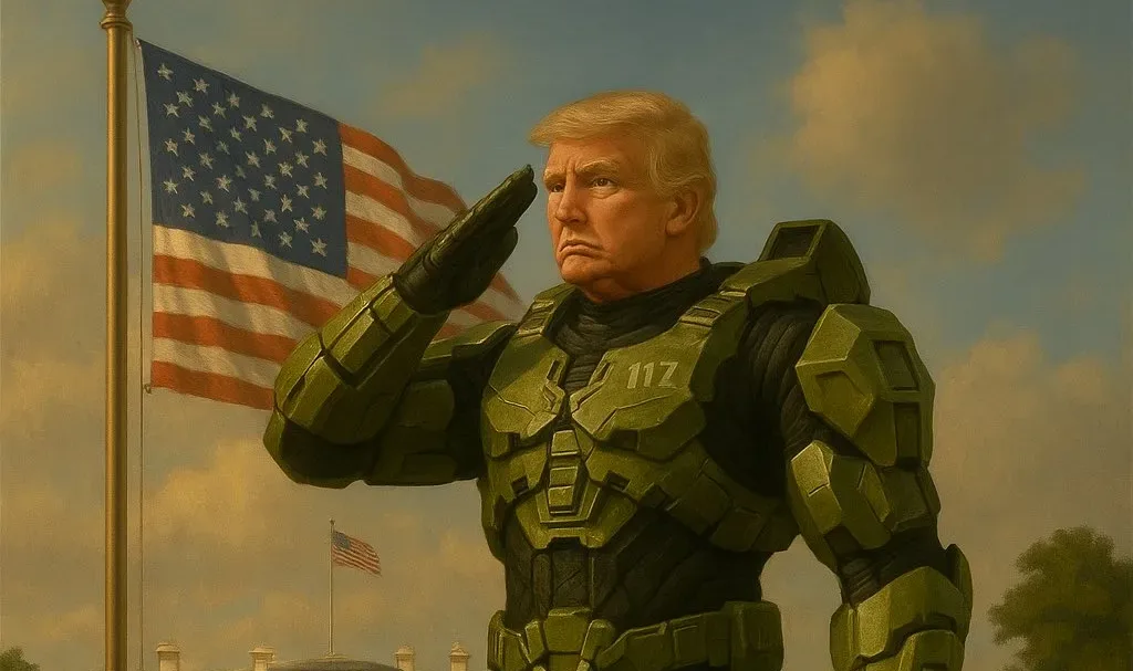 في اشارة لإنهائه الحروب.. البيت الأبيض يحول الرئيس الأمريكي إلى Master Chief!