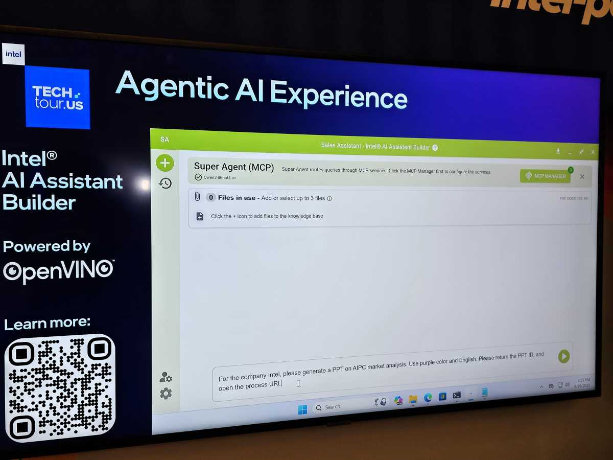 Intel AI Assistanrt Builder وكيل الذكاء الاصطناعي Panther Lake
