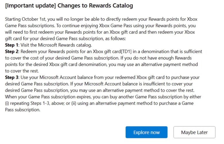 تغيير نظام Rewards على Xbox