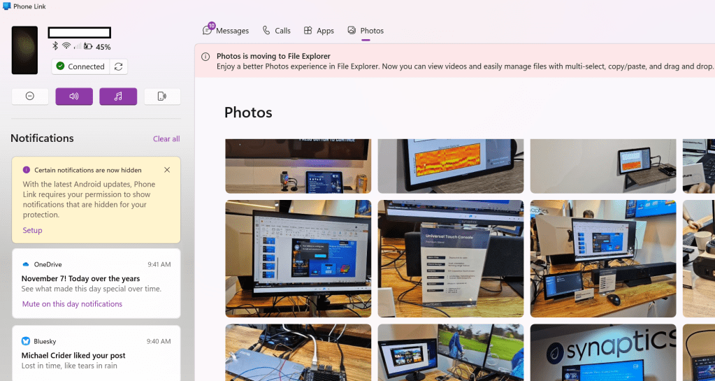 تقوم Microsoft بإزالة إحدى أفضل ميزات Phone Link
