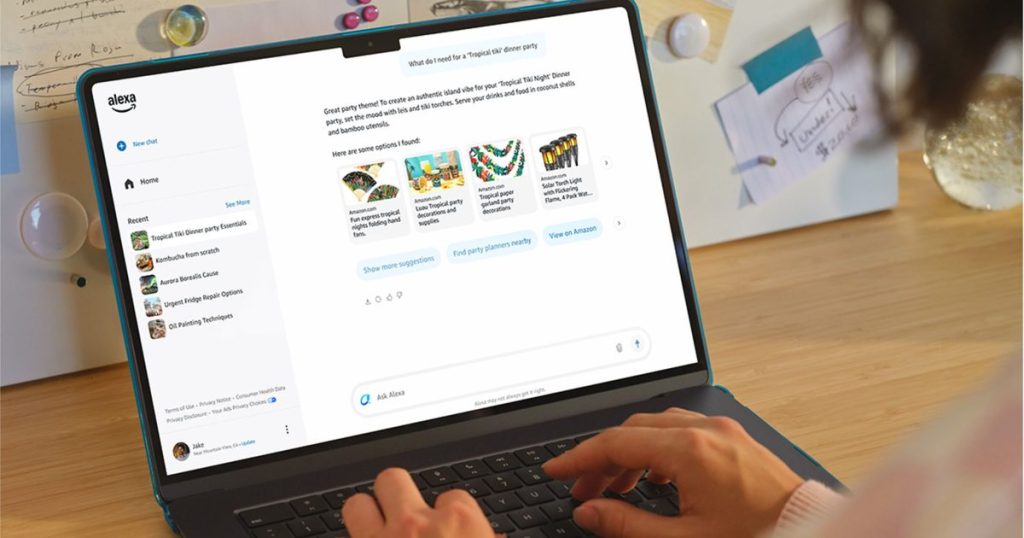 تطلق أمازون خدمة “أليكسا بلس” (Alexa+) على الويب لمنافسة “شات جي بي تي” و”جيميني”.