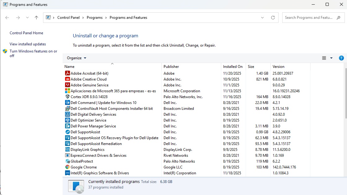 برامج ومميزات الويندوز