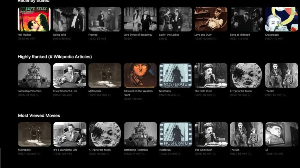 ويكي فليكس يساعد المستخدمين في تتبع الأفلام الجديدة بالملكية العامة.